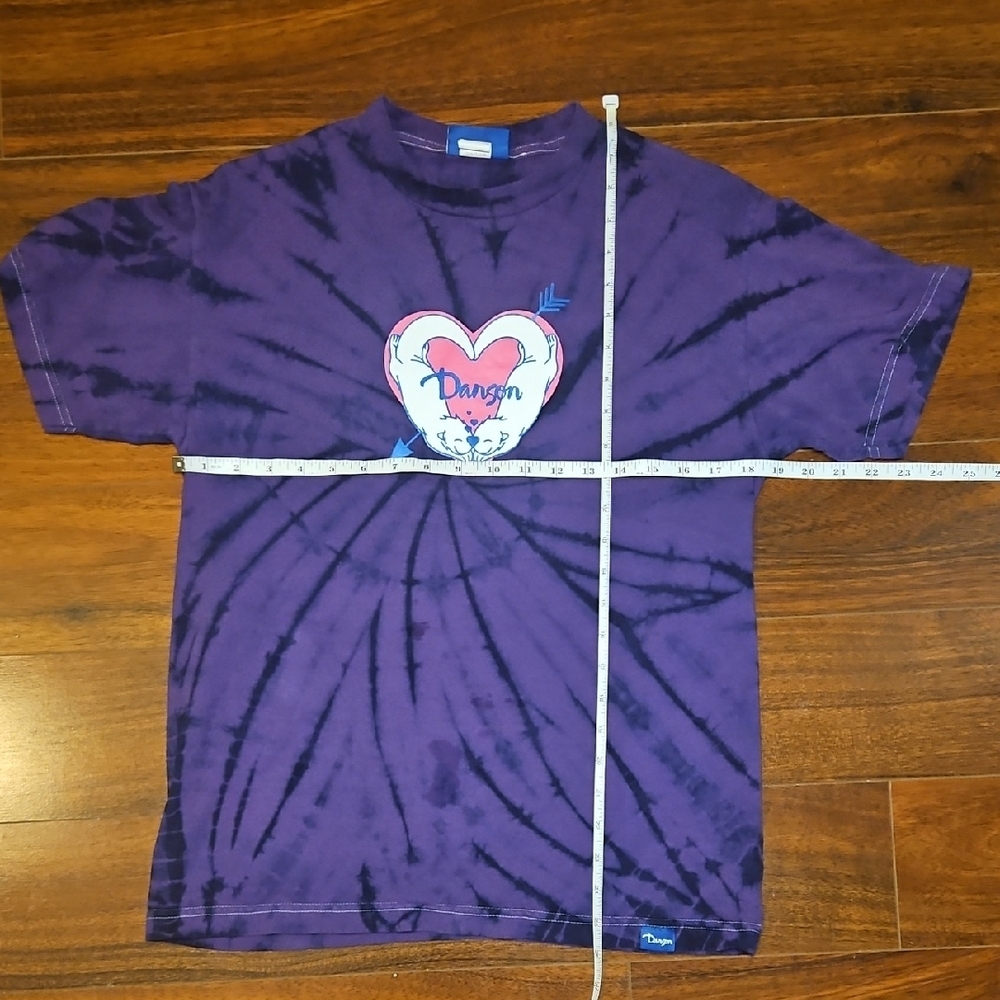 Danson Purple Tie-Dye Otter Heart Graphic Tee - Picture 7 of 7